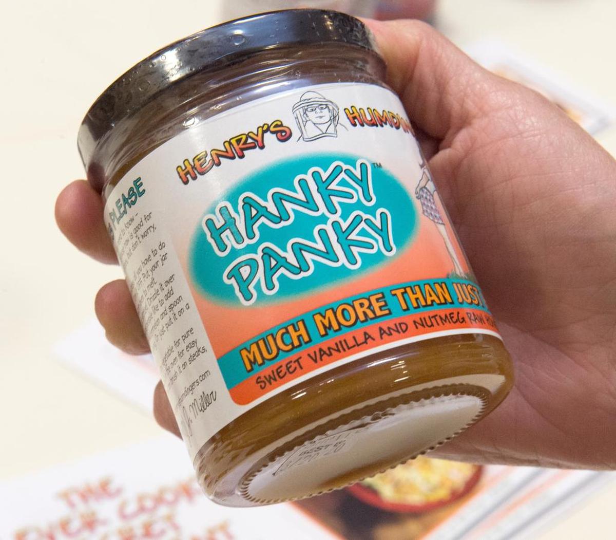 Hanky Panky, featuring vanilla and nutmeg, was one of the honey products offered by Henry’s Humdingers, which was founded on a Deming farm.