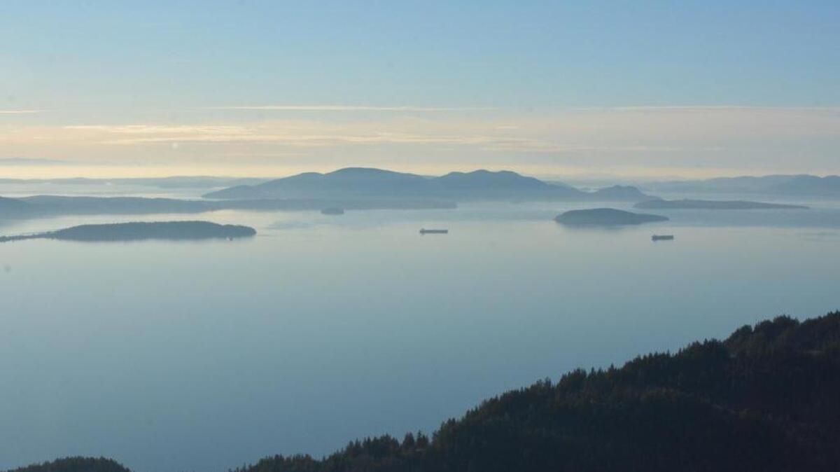 The view from Oyster Dome, a popular hiking trail on Blanchard Mountain, on Jan. 15, 2017.