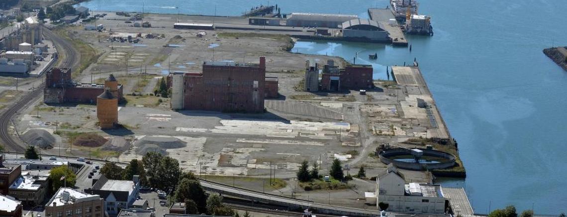 The former Georgia-Pacific tissue mill site was cleared of the mill in this aerial photo from 2013.