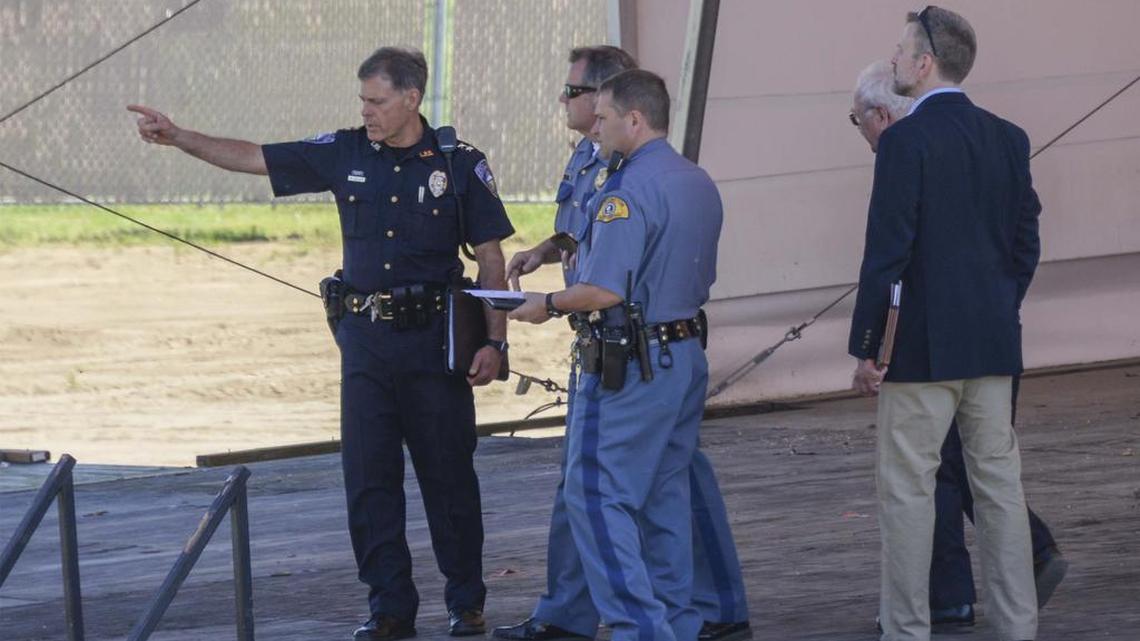 Lynden police, fire, Washington State Patrol and other security officials discuss plans for Donald Trump’s campaign rally in Lynden in 2016. North Whatcom County residents could see faster response times as Blaine and Lynden police officers will soon be dispatched by What-Comm, the countywide 911 call center managed by Bellingham police. The move will also increase communication between local law enforcement agencies.