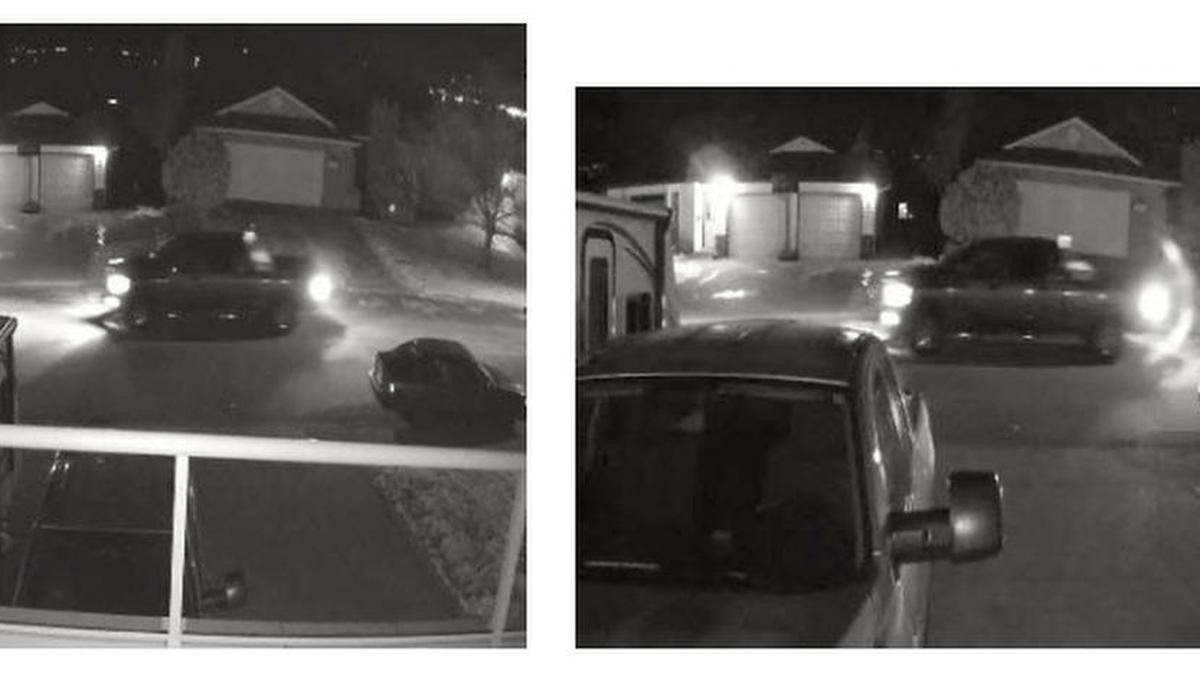 Abbortsford, B.C. Police released these security camera photos of a suspect vehicle whose driver is believed to be responsible for distributing KKK literature in various neighborhoods.