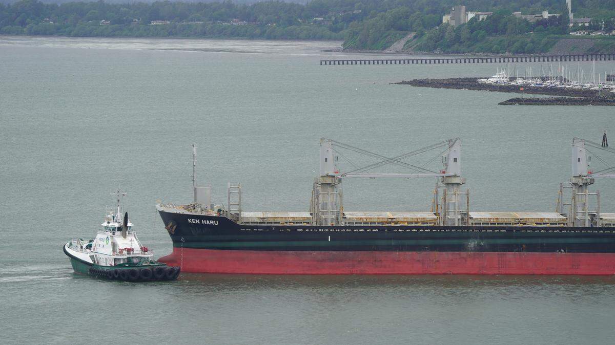 The 590-foot Bulk Carrier Ken Haru arrived at the Bellingham Shipping Terminal on Monday, June 3, 2024, to remove the last load of recycled metal for ABC Recycling.