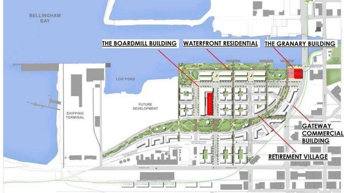 A rendering of what officials were considering in October 2016 for redevelopment of the Waterfront District. Earlier last week officials made changes to the plan, particularly to the park layout.
