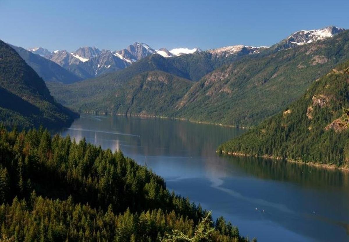 Ross Lake National Recreation Area in the North Cascades National Park lies within the most rugged mountain range in the U.S. outside of Alaska.
