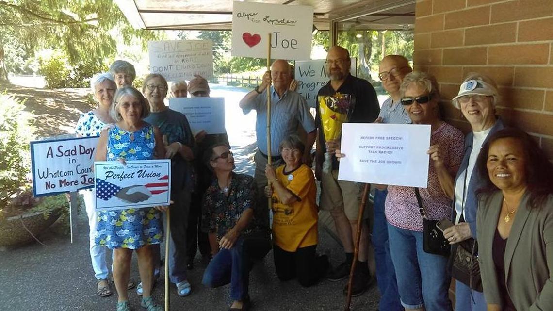 Fans of The Joe Show gathered outside of Cascade Radio Group during the last show on Monday, July 31.