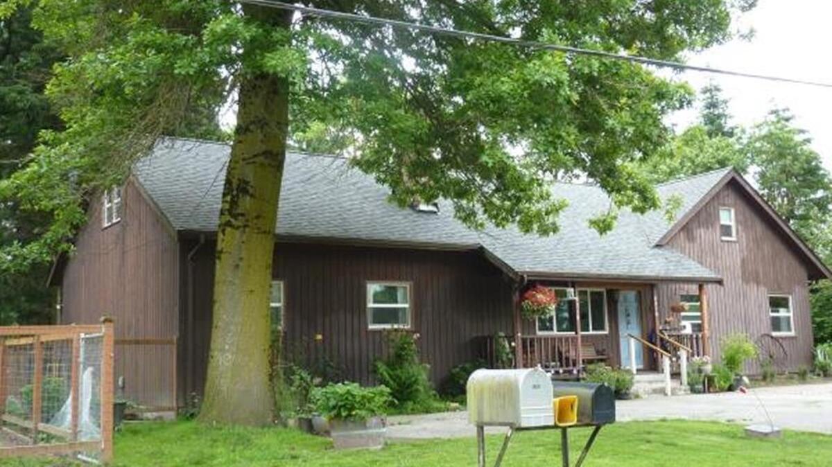 Seven people were displaced when this home on Gillies Road caught fire Monday, April 3, 2017, in rural Whatcom County.