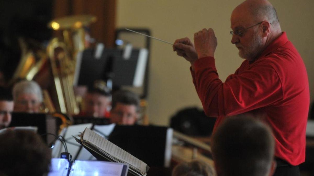 Bellingham Alumni Band plays during the Veterans Day ceremony at Bellingham City Hall in 2010.