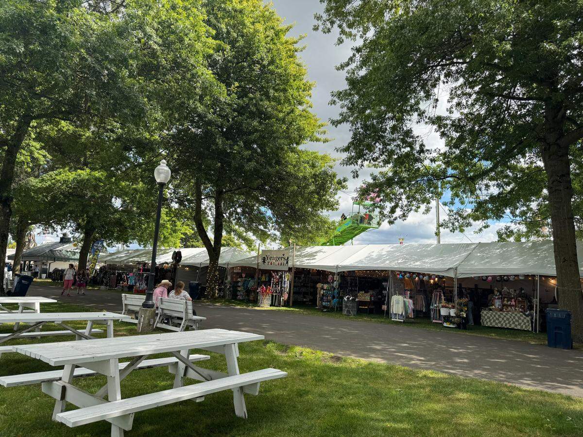 Vendors at the Northwest Washington Fair in Lynden.