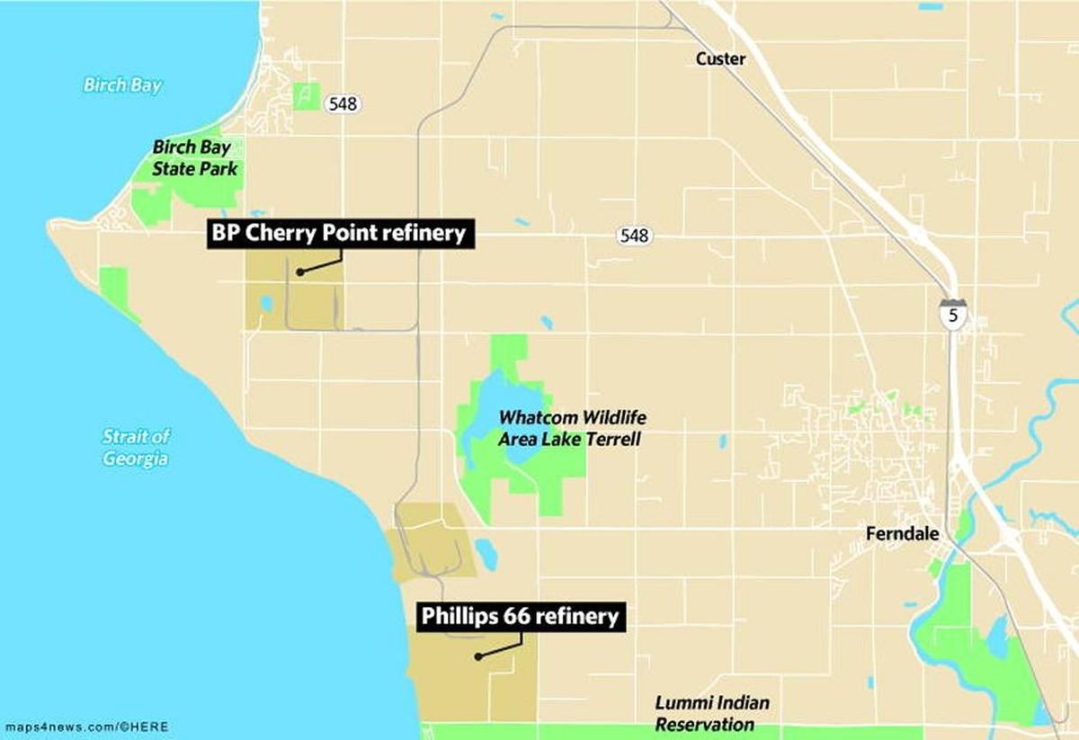 In March 2017 the Whatcom County Council temporarily banned applications for new or expanded facilities for shipping unrefined fossil fuels out of Cherry Point.