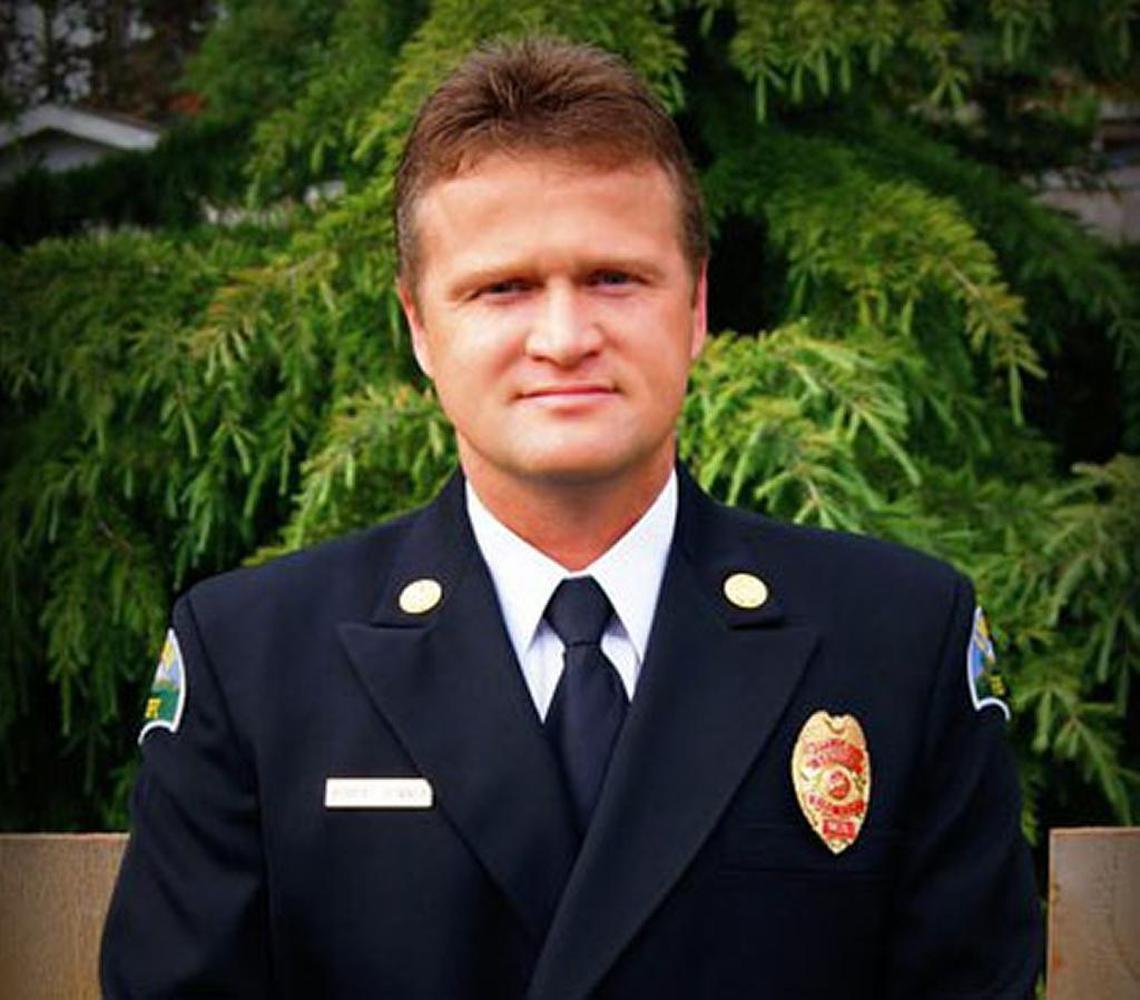 Lynden Fire Chief Robert Spinner wears his Class A dress uniform in this undated handout photo.