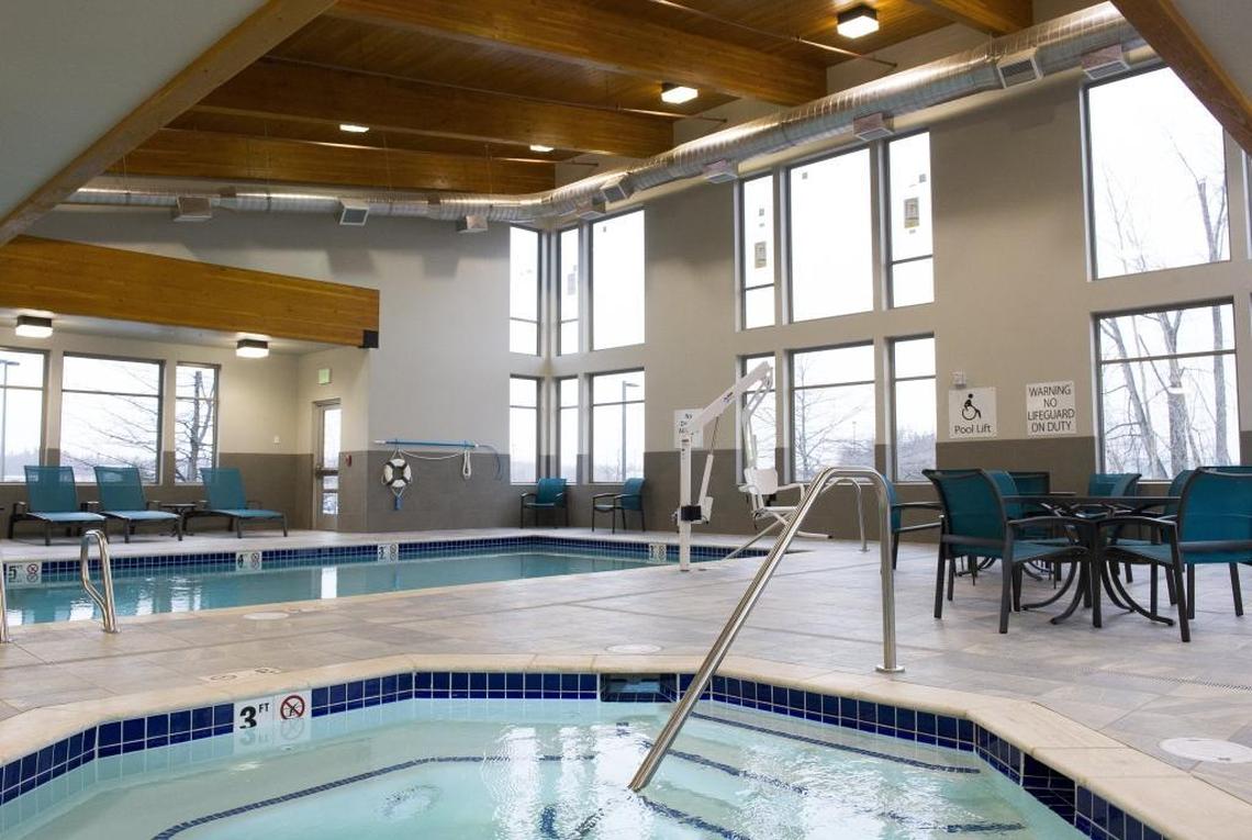 The pool area of the Holiday Inn and Suites - Bellingham Airport is pictured at the end of construction on Thursday, March 9, 2017 in Bellingham. The lodging industry posted a 7.6 percent increase in visitor spending last year.