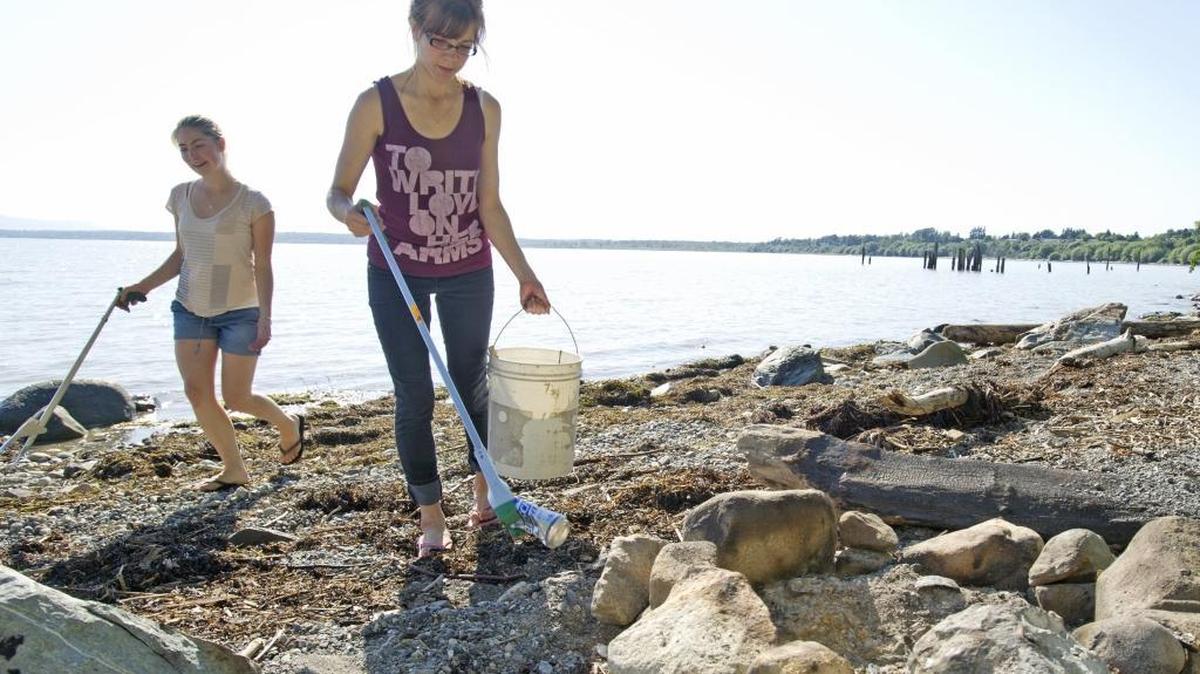 Washington Coast Savers will host Earth Day beach clean ups in five coastal areas around the state on Saturday, April 20, 2024. Pictured above are Western Washington University students participated in a Locust Beach cleanup effort in 2013.