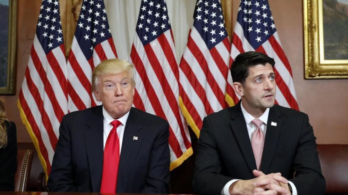 President-elect Donald Trump is seen Thursday with House Speaker Paul Ryan of Wisconsin on Capitol Hill in Washington. They plan to repeal and replace the Affordable Care Act.