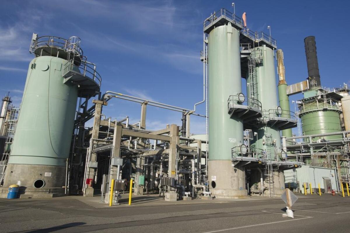 Part of the refinery on Thursday Oct. 9, 2014 at the BP Cherry Point Refinery. BP had the most Whatcom employees among private-sector, for-profit companies.