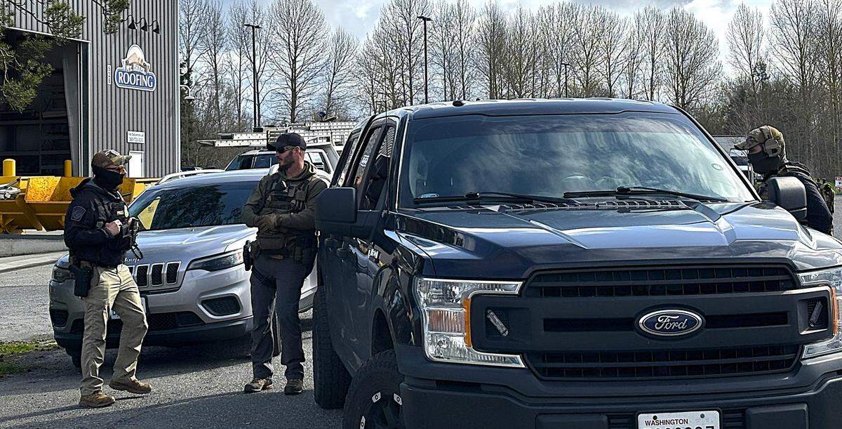U.S. Immigration and Customs Enforcement (ICE) agents conducted a raid at Mount Baker Roofing in Bellingham on Wednesday. Thirty-seven people were detained and removed from the property in buses, according to an ICE spokesperson.
