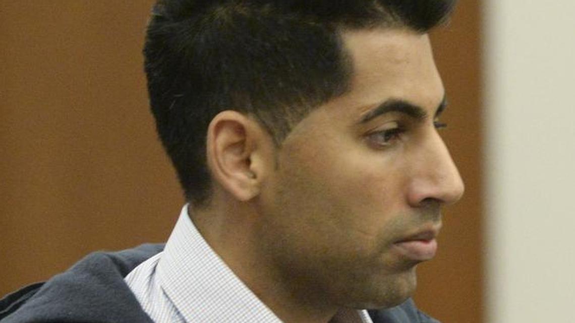 Bellingham Police Officer Sukhdev Singh Dhaliwal appears at his arraignment Whatcom Superior Court in Bellingham, Thursday Nov. 3, 2017. Dhaliwal is one of three Bellingham Police officers that have been arrested on alleged assaultive behaviors in the last three years.