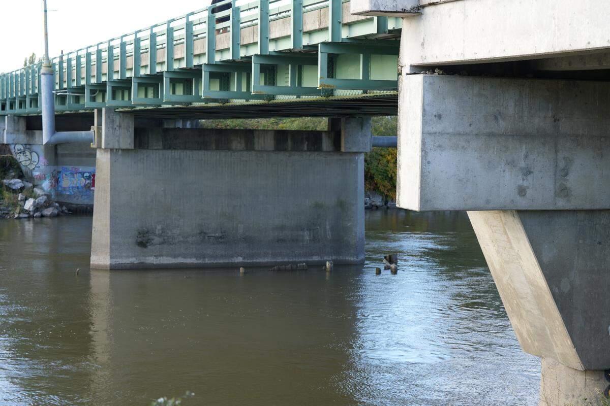 The Nooksack River flows on October 17, 2024, under the Main Street Bridge in Ferndale, Wash.