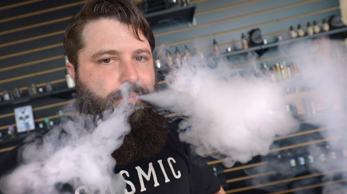 Jonathan Brower is the owner of Waldo Vapes in Kansas City, Mo., which sells some high-end vaping products.