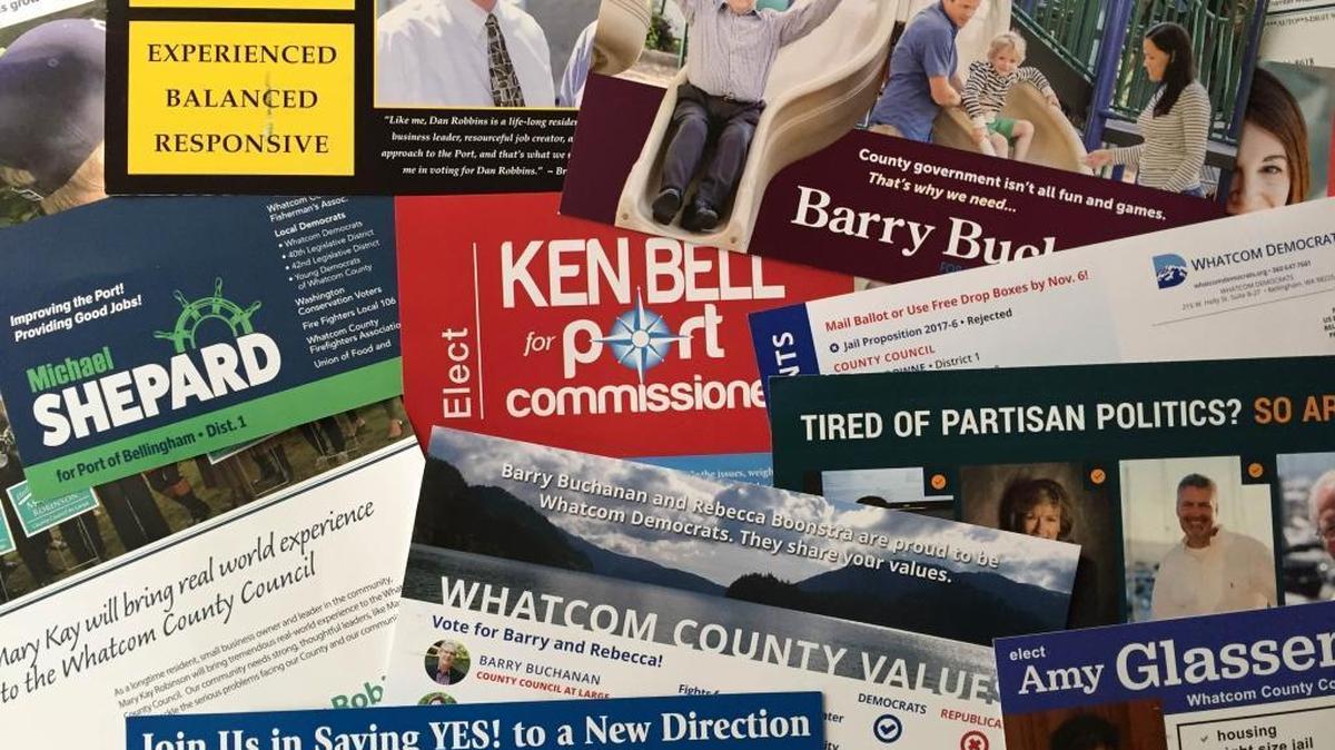 Campaign information has filled mailboxes in advance of Whatcom County’s Nov. 7 vote for County Council, Port of Bellingham and other city and district races.