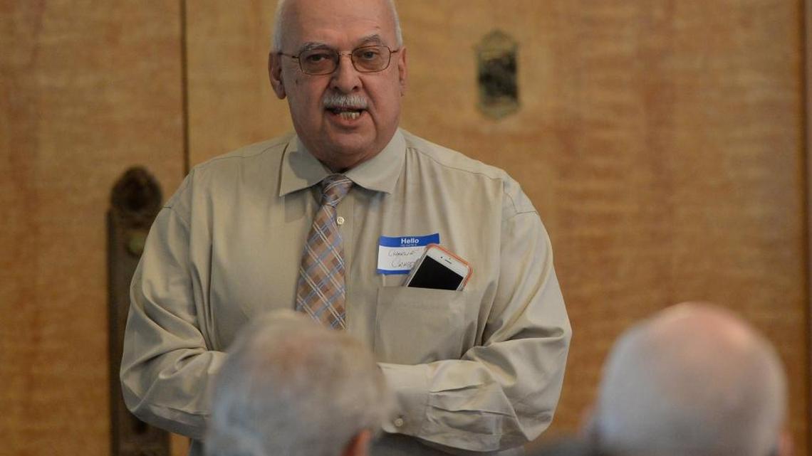 Charlie Crabtree speaks at a Northwest Business Club luncheon in January 2016. He’s a delegate to the Republican National Convention in Cleveland, July 16-22.