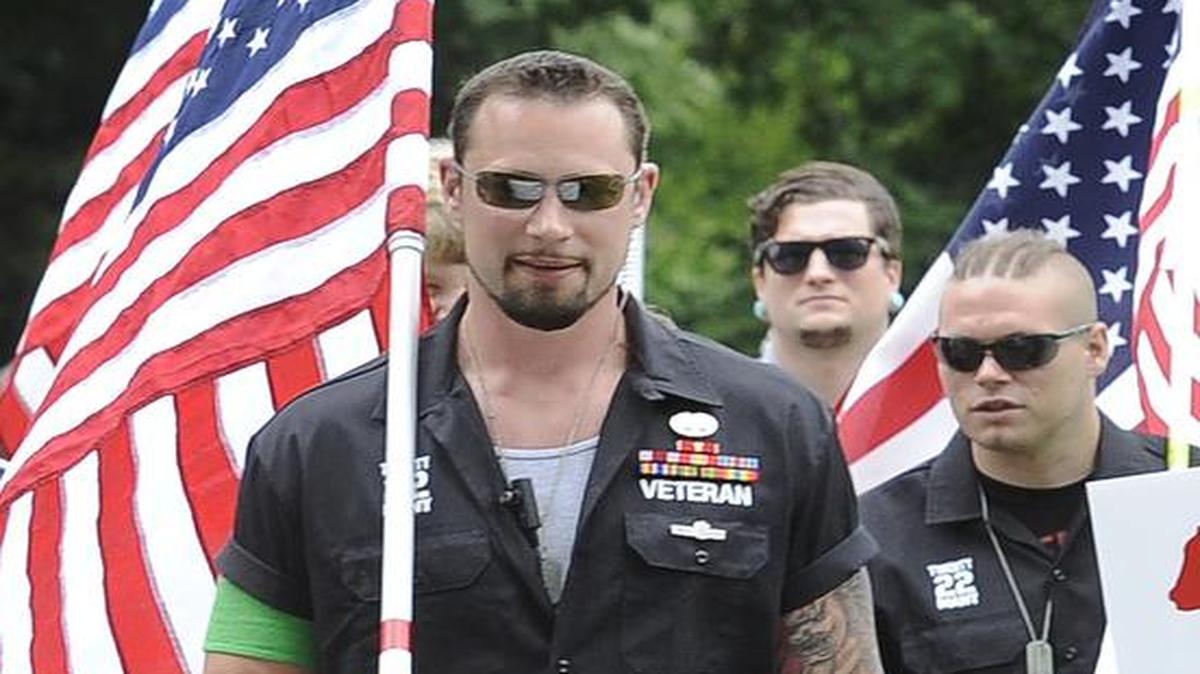 
Marching to Sylvester Park with 75 supporters from the steps of the Legislative Building on Wednesday after a noon rally, Twenty22Many organization member, Army veteran and former medic Dante Cammarata feels the use of medical marijuana has greatly reduced his PSTD symptoms.
