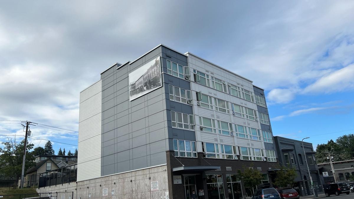 22 North is a low-income housing project for previously homeless people with 40 studio apartments at 1022 North State St. in downtown Bellingham. It was built in 2018 and is owned and operated by the Opportunity Council.