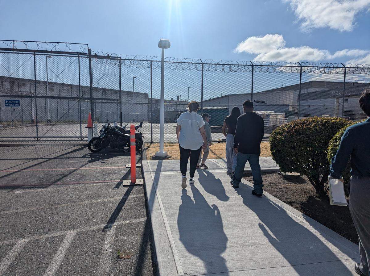 Zeferino’s family enters the ice facility for his hearing July 14