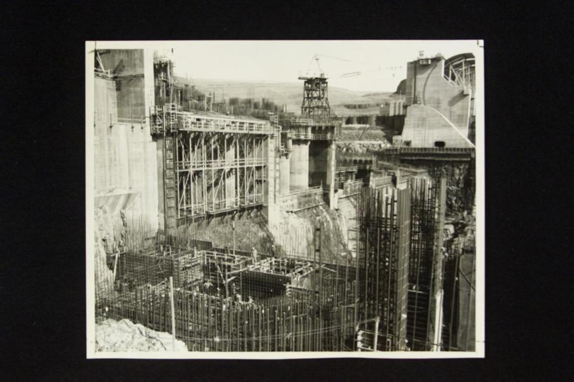 Lower Monumental Dam, shown in 1966, was the second built on the lower Snake River in Washington. It was named for a rock formation a few miles upstream that Lewis and Clark called Ship Rock but that later explorers named Monumental Rock.