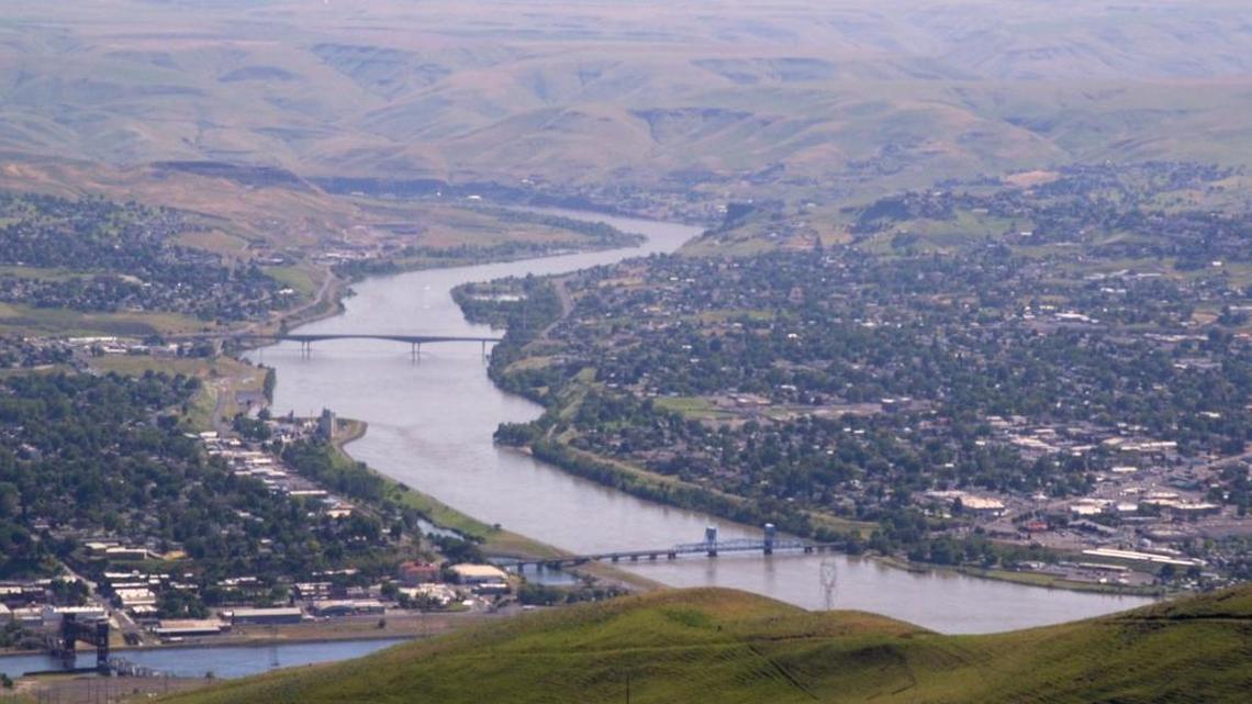 Lewiston sits at the confluence of the Snake and Clearwater rivers in the backwaters of Lower Granite Dam, which built in 1975 opened the city to shipping by barge to the Pacific ports. But the city has not grown much since then and shipping is down 70 percent from its peak in 1998.