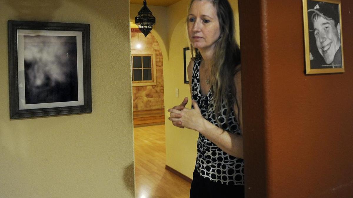 
Kristie Choate’s son Nicholas Gibb, in the picture at right, died eight years ago of suicide. Since then, Choate has been photographing spirits that take various forms, amassing over 100,000 images. She selected 70 of them to show in her Ghost Whisperer Christian Spirit Gallery at 502 N. Tower Ave. in Centralia.
