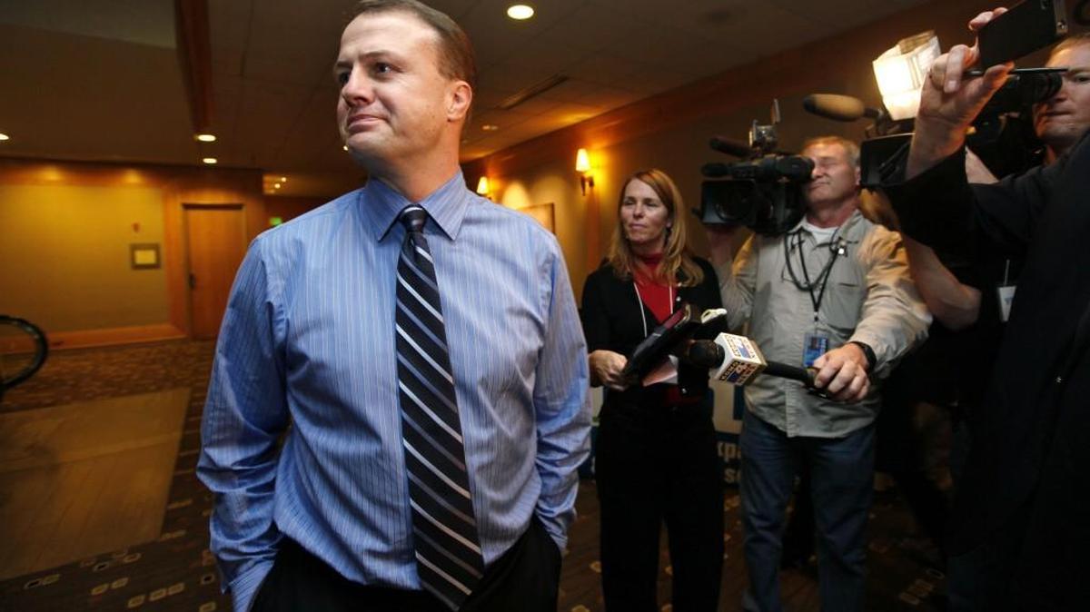 
Tim Eyman waits for election results on Nov. 8, 2011, in Seattle.
