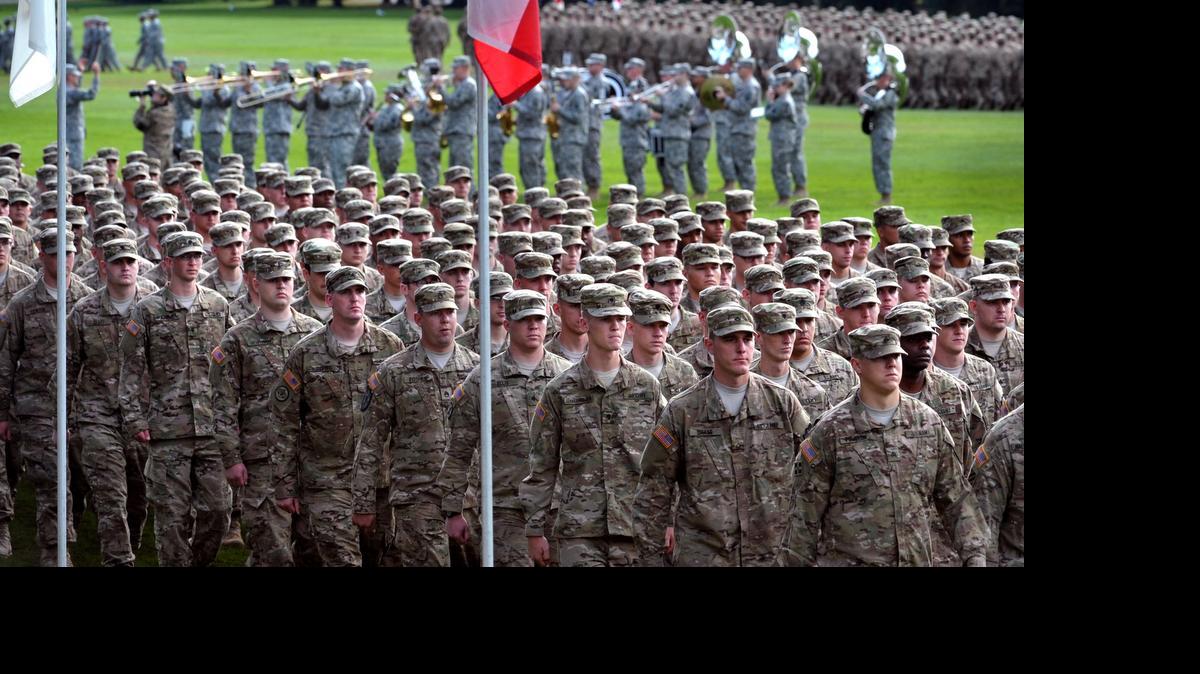 
The 4th Brigade, 2nd Infantry Division is shown in a deployment ceremony at Joint Base Lewis-McChord on Oct. 18, 2012. 
