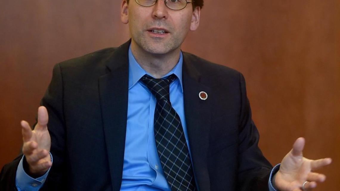 Washington state Attorney General Bob Ferguson speaks to The Olympian Editorial Board in January. He is championing a ban on assault weapons in the state.