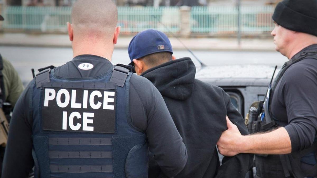 A man is arrested Feb. 7, 2017 during a targeted enforcement operation conducted by U.S. Immigration and Customs Enforcement aimed at immigration fugitives, re-entrants and at-large criminal aliens in Los Angeles.