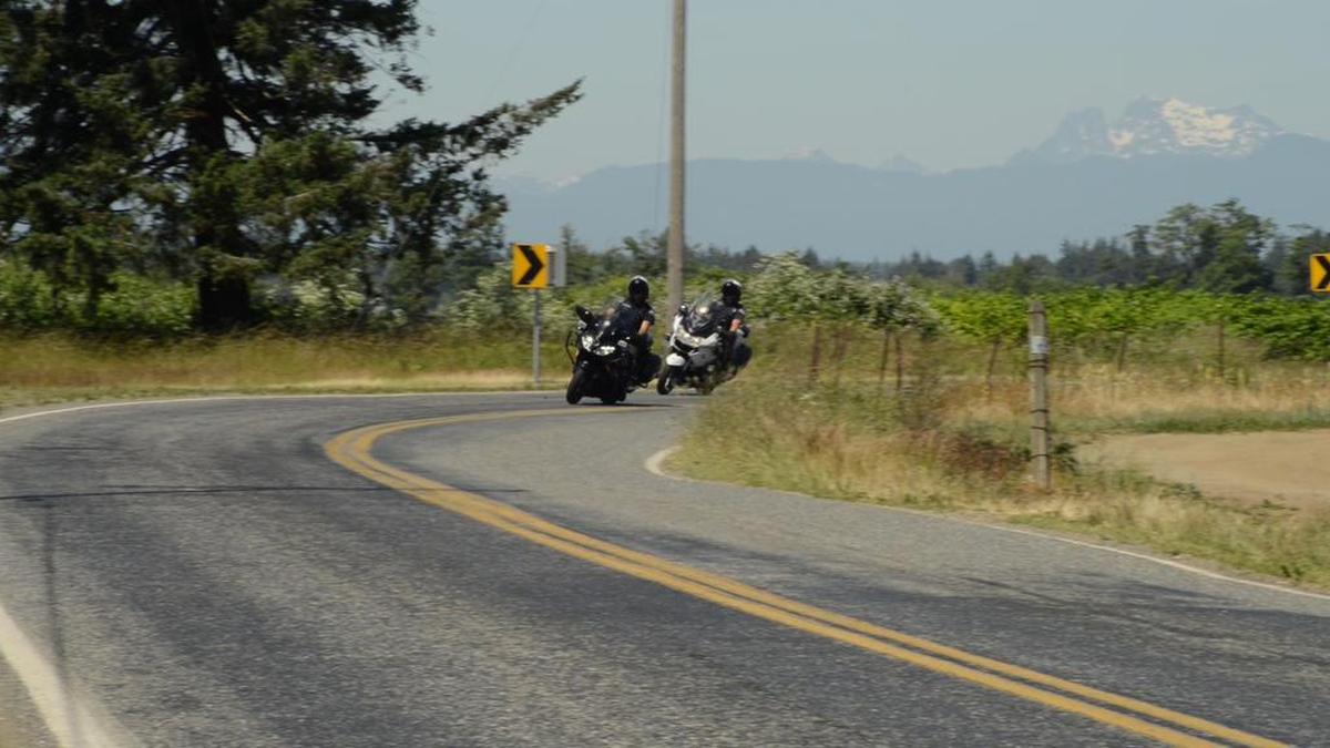 Whatcom County Sheriff’s Office motorcycle deputies offer safety advice to motorcycle riders: wear a helmet, get a motorcycle endorsement and the training required for it, watch the signs and don’t ride beyond your ability.