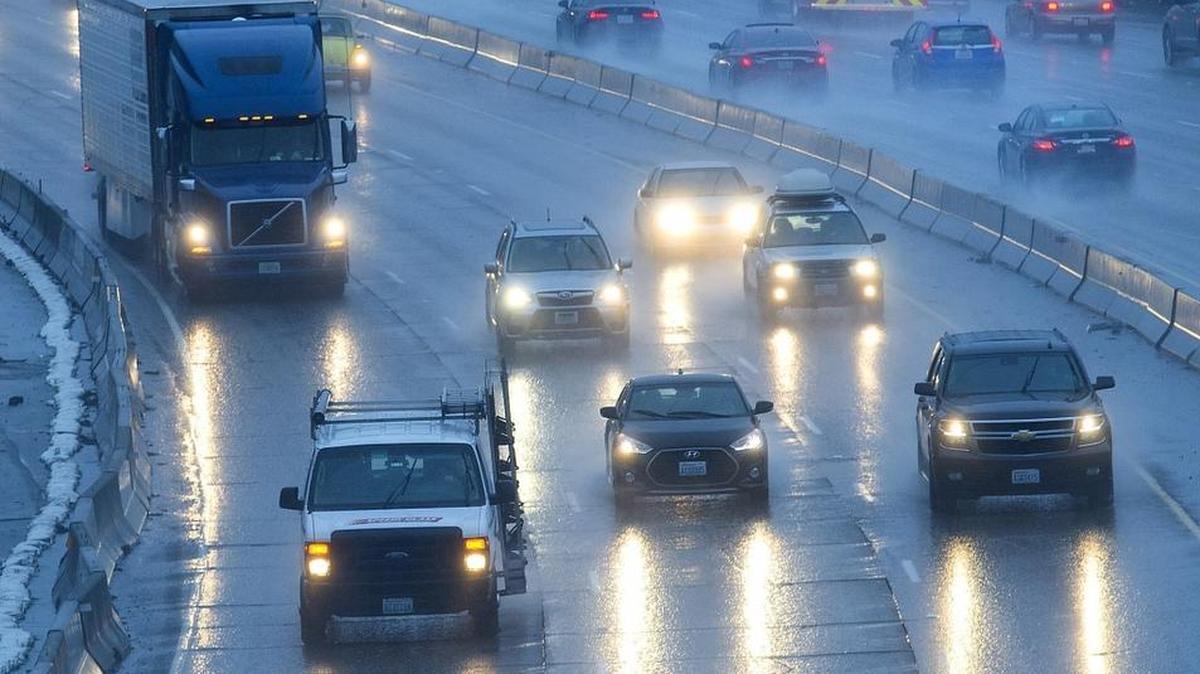 Laws require that headlights be used from a half hour after dusk until a half hour before dawn and at any other time when or conditions make it difficult to see.