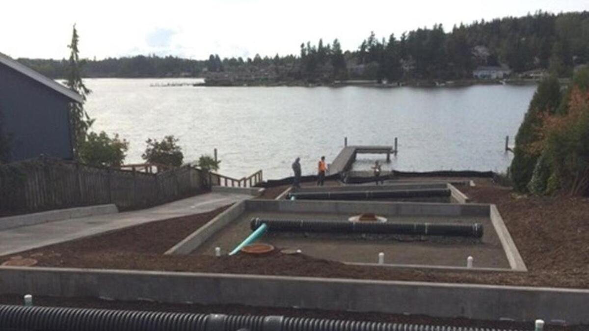 
Whatcom County completed the Academy Road stormwater facility on North Shore Road in the Lake Whatcom watershed in summer 2015.
