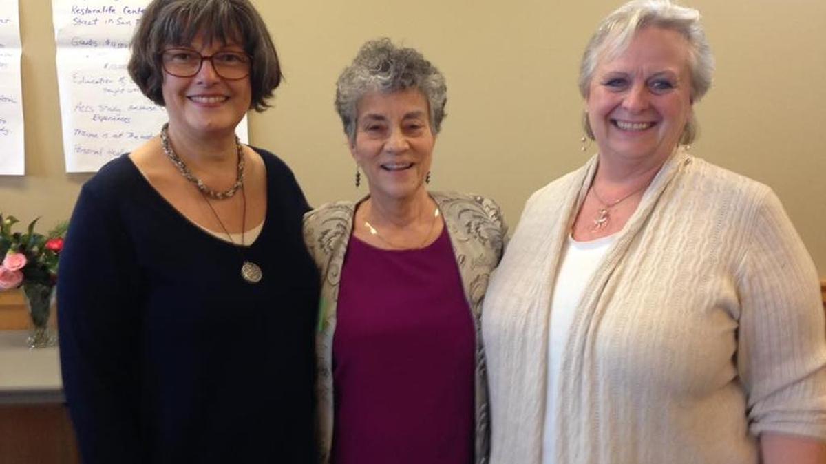 Facilitator Anastacia Medcalf with board directors and panelists Irene Morgan and Joy Gilfilen at the Restorative Solutions Conference March 19, 2015, in Ferndale.