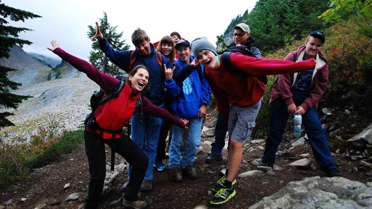 Max Higbee Center hikers stop at Artist’s Point on Mount Baker during their annual camping trip at Silver Lake.