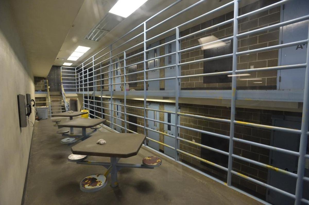 Maximum security cell block at the Whatcom County Jail in Bellingham.