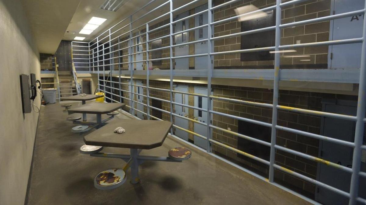 Maximum security cell block at the Whatcom County Jail in Bellingham.