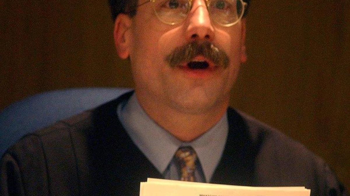 Then-Commissioner Charles Snyder presides over Juvenile Drug Court in 2003. Theraputic courts replace the traditional adversarial court model to address underlying problems, such as mental illness or drug addiction, in a holistic way, with the goal of changing behavior to successfully reintegrate people into the community.