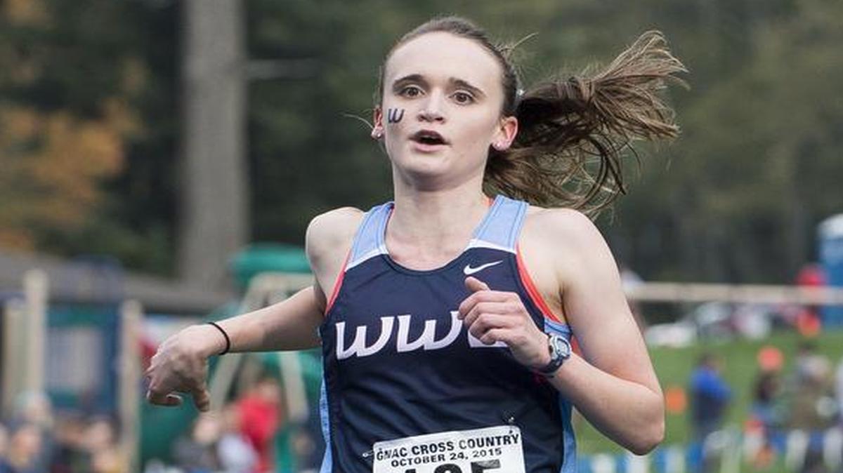 WWU’s Taylor Guenther finishes in sixth during the GNAC Cross Country Championships on Saturday, Oct. 24, at Lake Padden.