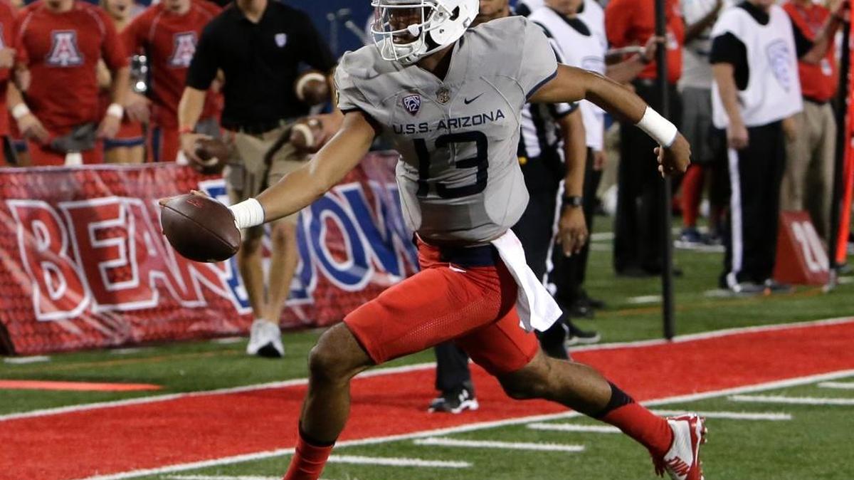 The Huskies are likely to face Arizona backup quarterback Brandon Dawkins (13) when they play the Wildcats on Saturday. Starter Anu Solomon is listed as “questionable.”