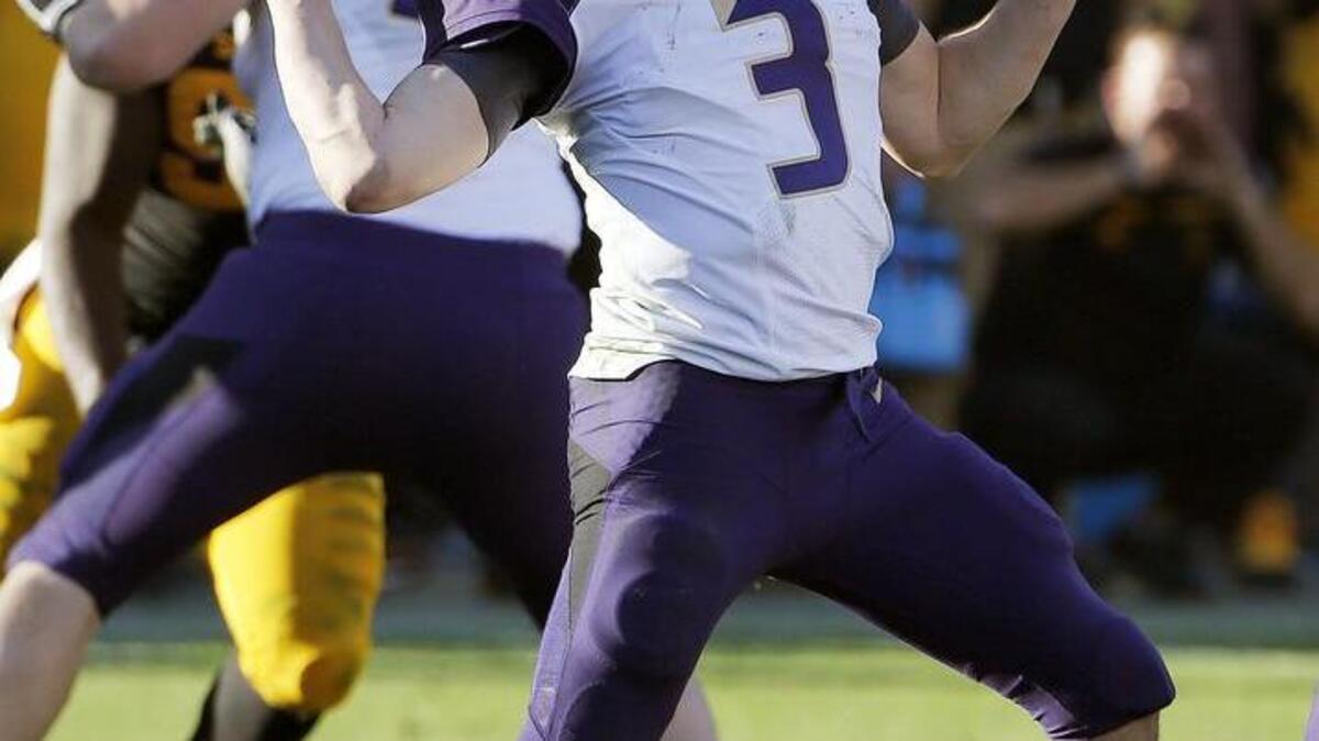 Washington’s Jake Browning rode a roller coaster in last weekend’s loss to Arizona State. He threw a career-high 52 times for a career-high 405 yards, but had three interceptions, all in the fourth quarter.