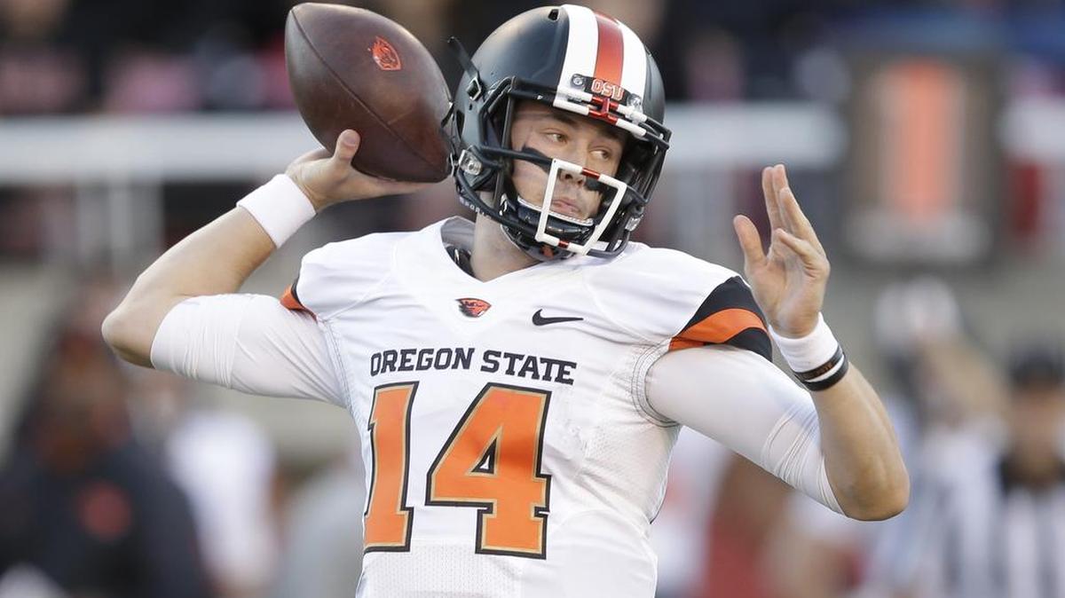 Oregon State redshirt freshman quarterback and Mount Si graduate Nick Mitchell (14) has started the past three games for Seth Collins, who is out with a knee injury.