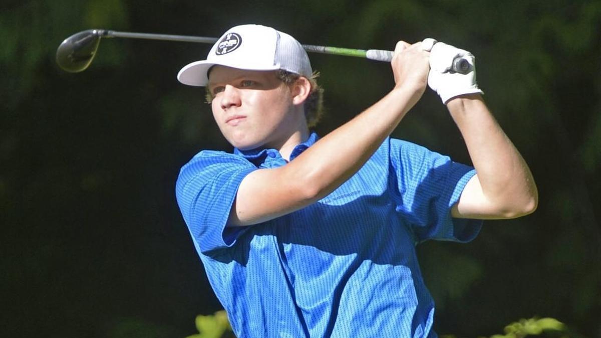 Bellingham’ Nick Nolan tees off during the 41st annual Bellingham Amateur at Lake Padden Golf Course on Sept. 7. Nolan has signed a National Letter of Intent to play at Gonzaga.