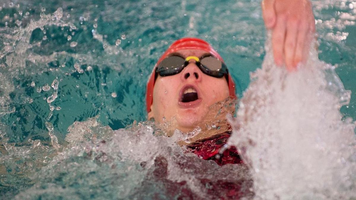 
Bellingham's Emma Lochridge swims in a meet against Squalicum on Thursday, Oct. 15, at Arne Hanna Aquatic Center in Bellingham.
