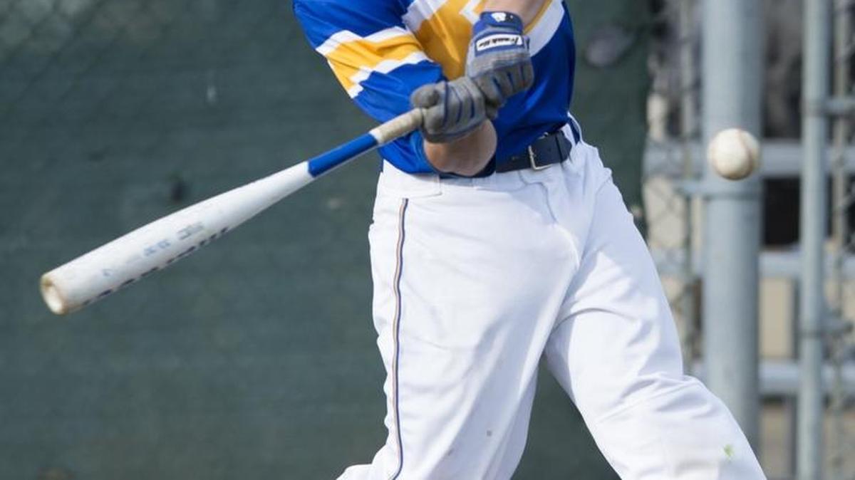 Ferndale's Matt James hits an RBI double during a game Tuesday, April 7, at Ferndale High School.