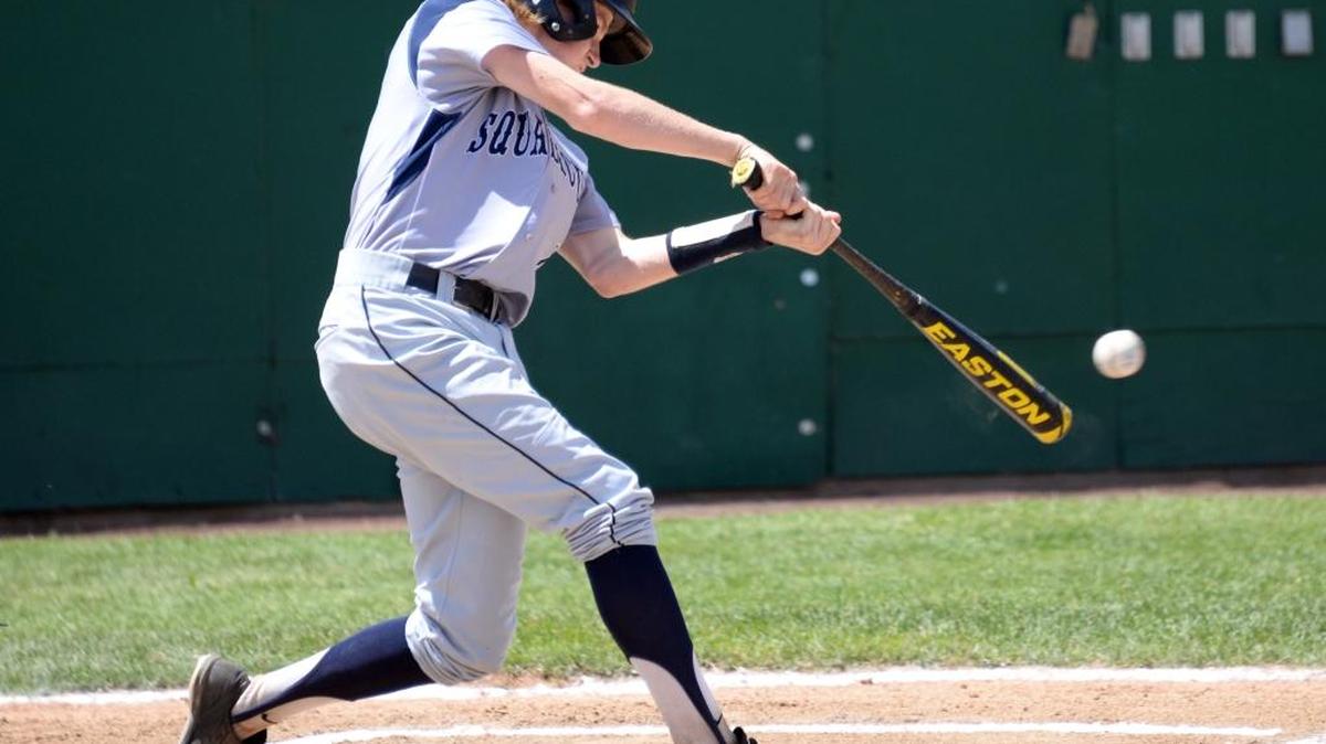 Squalicum shortstop Ernie Yake drives a ball during the Class 2A state semifinals Friday, May 29, 2015, in Yakima. Yake will be one of the Storm’s key pieces this spring
